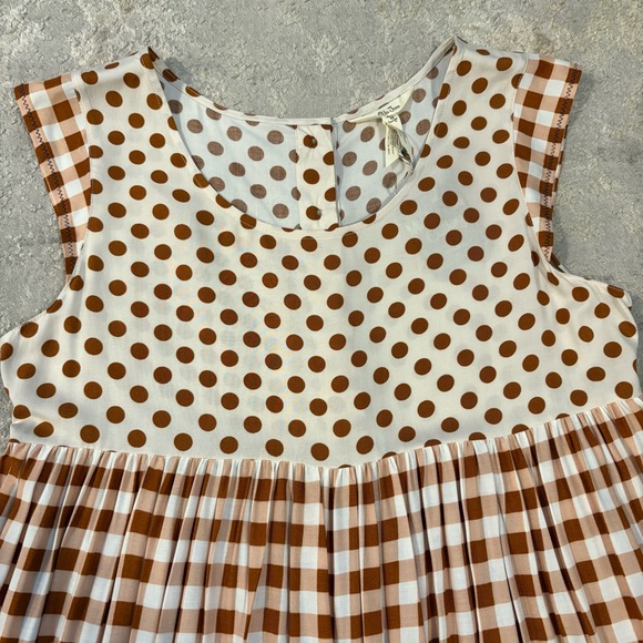 Matilda Jane Women’s Feeling Collegiate Gingham Peplum Top Size Medium - Picture 6 of 13